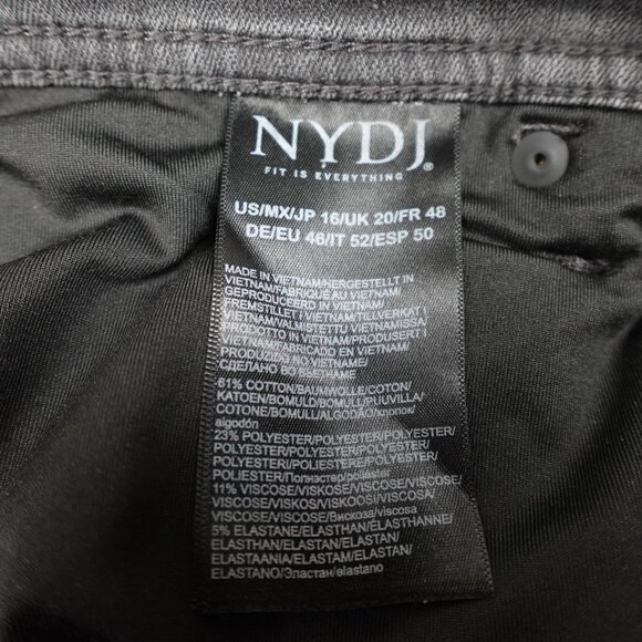 NEW NYDJ Curves 360 Slim Straight Jeans Womens 16 (37x28) Stretch Shape Denim - Picture 7 of 14